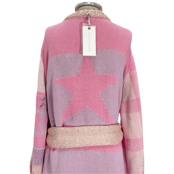 LoveShackFancy Grayson Star Duster Cardigan Coatigan Size M/L NEW - Picture 10 of 14